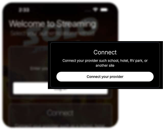 Streeme provider connection screen for SAML authentication