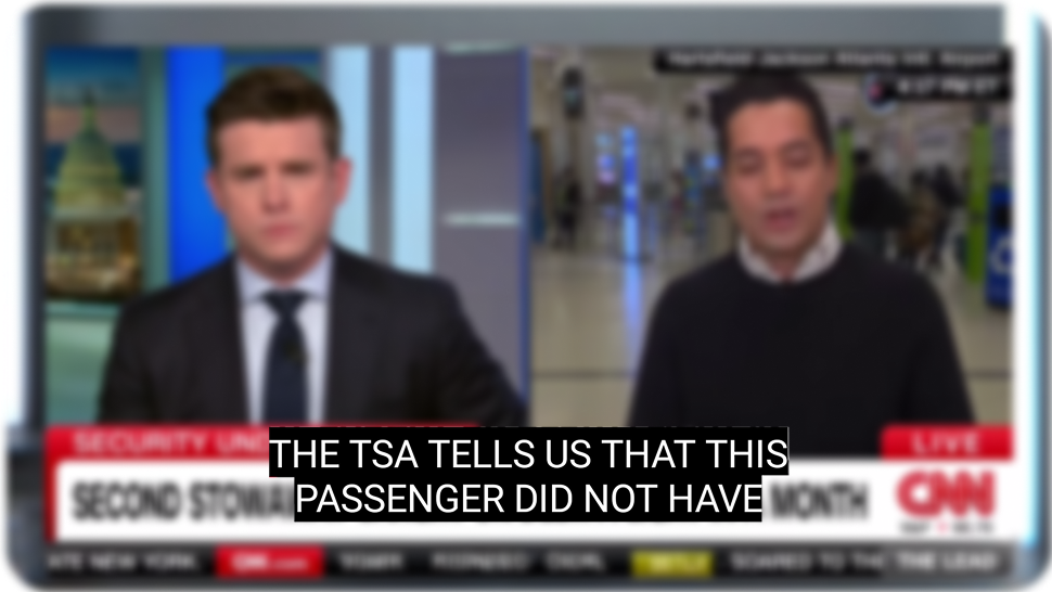 Live news broadcast with closed captions enabled
